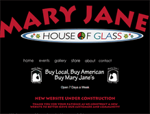 Tablet Screenshot of maryjaneshouseofglass.net
